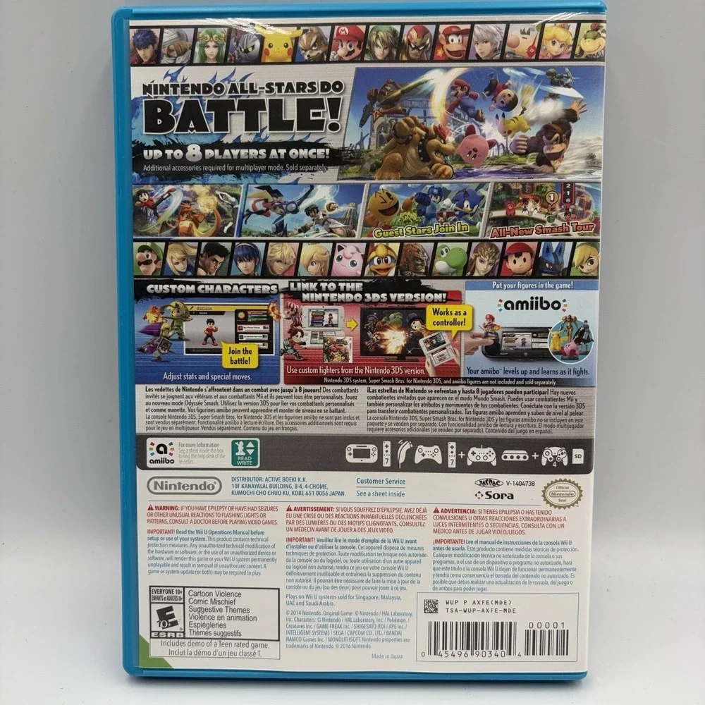 Nintendo Super Smash Bros. for Wii U Nintendo Wii U-Tested-CIB